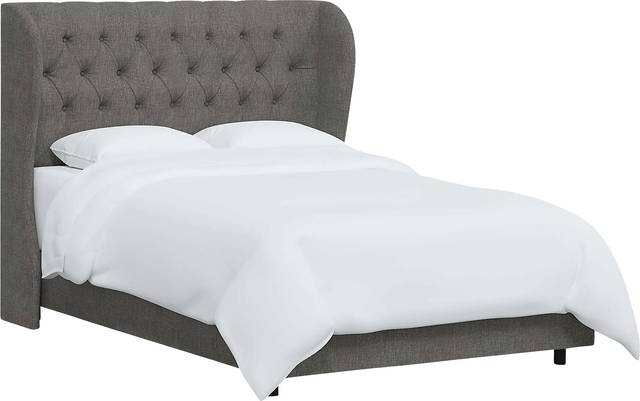 Aleta Gray Twin Bed - Thumbnail - Image 1
