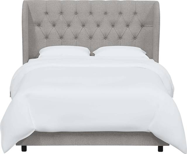 Aleta Light Gray King Bed - Thumbnail - Image 2