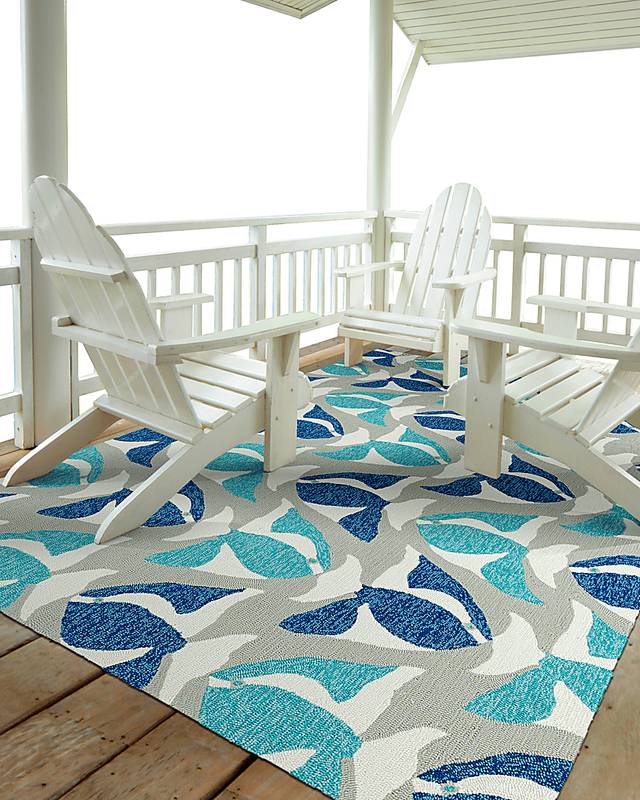 Aletta Blue 7'6 x 9' Indoor/Outdoor Rug - Thumbnail - Image 2