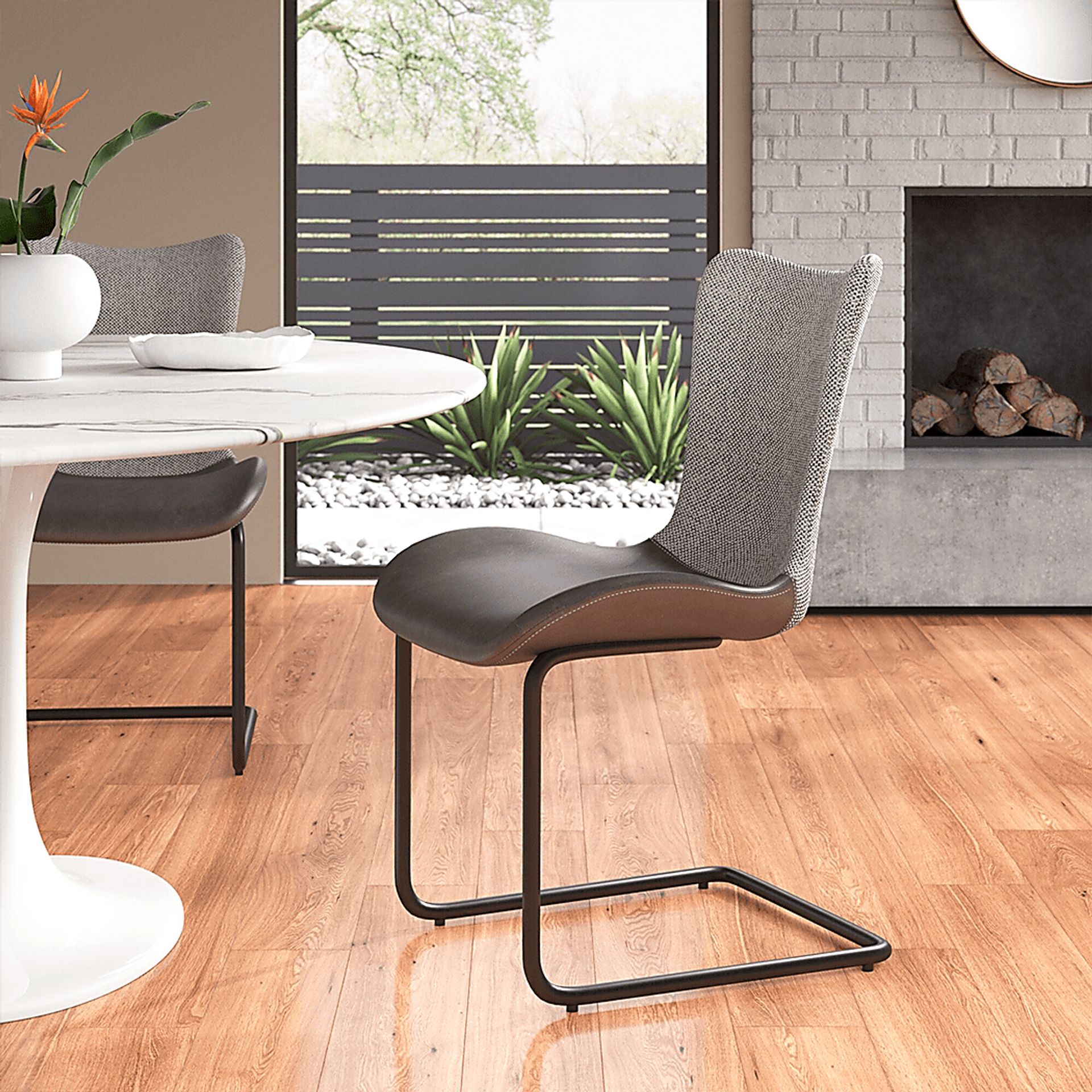 Alewine Dark Gray Dining Chair, Set of 2 - Image 2