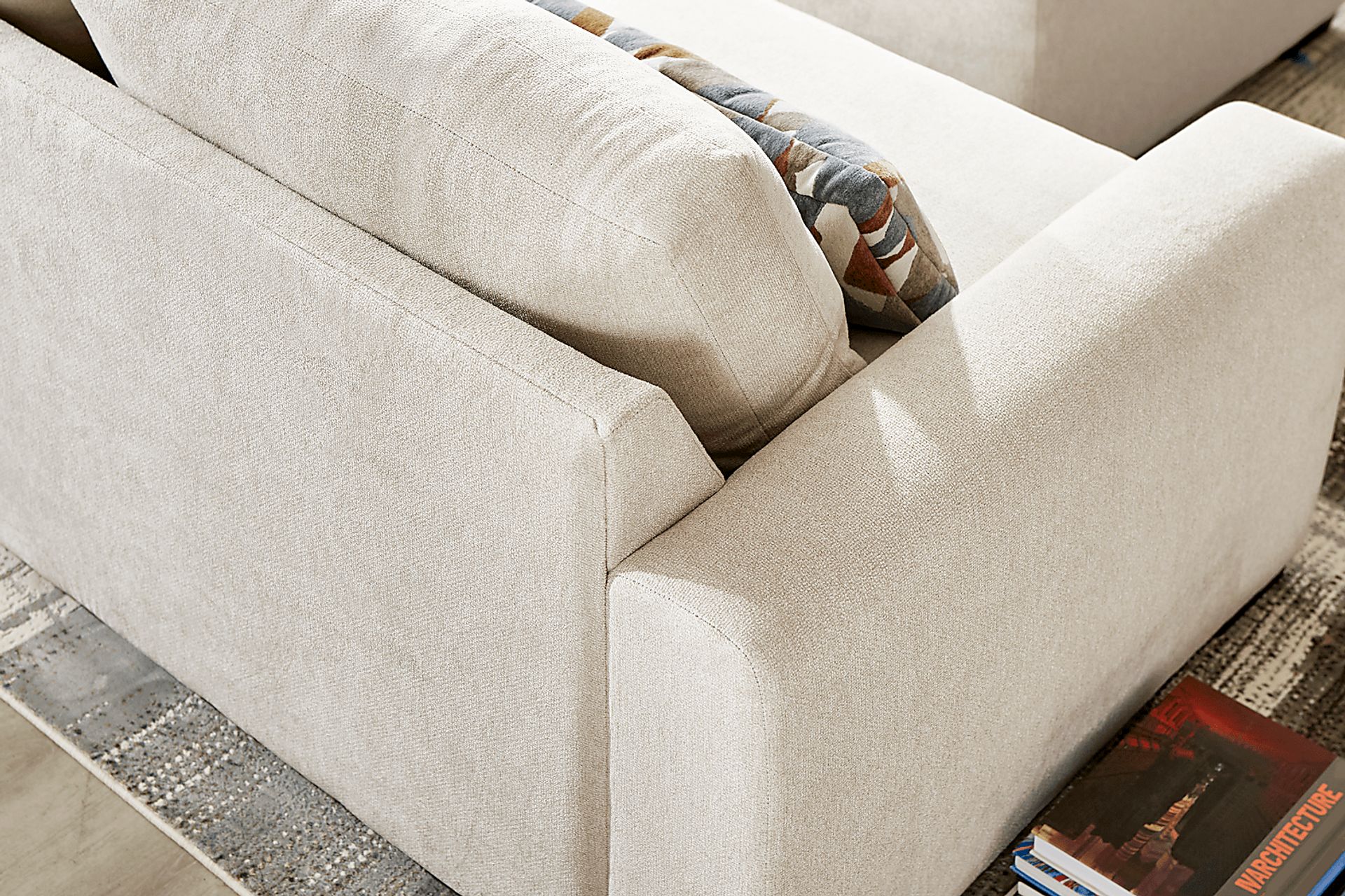 Alexander Ivory 6 Pc Sectional Living Room - Image 3
