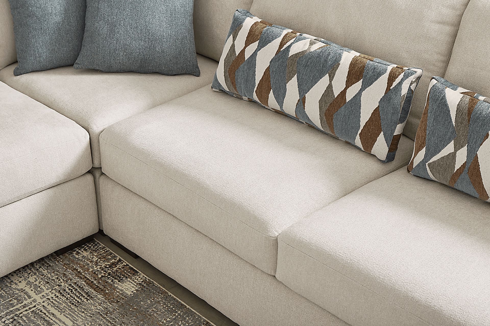 Alexander Ivory 6 Pc Sectional Living Room - Image 5