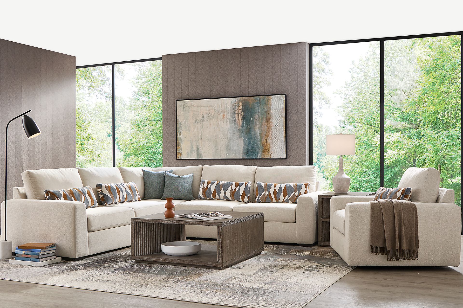 Alexander Ivory 3 Pc Sectional - Image 2