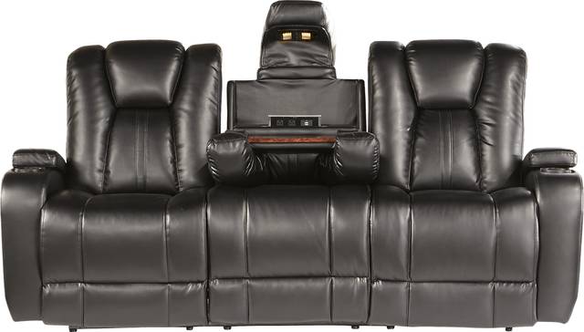 Alexander Valley Black Power Reclining Sofa - Thumbnail - Image 3