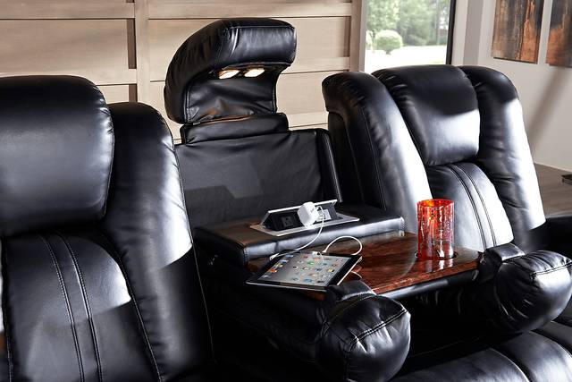 Alexander Valley Black Power Reclining Sofa - Thumbnail - Image 4