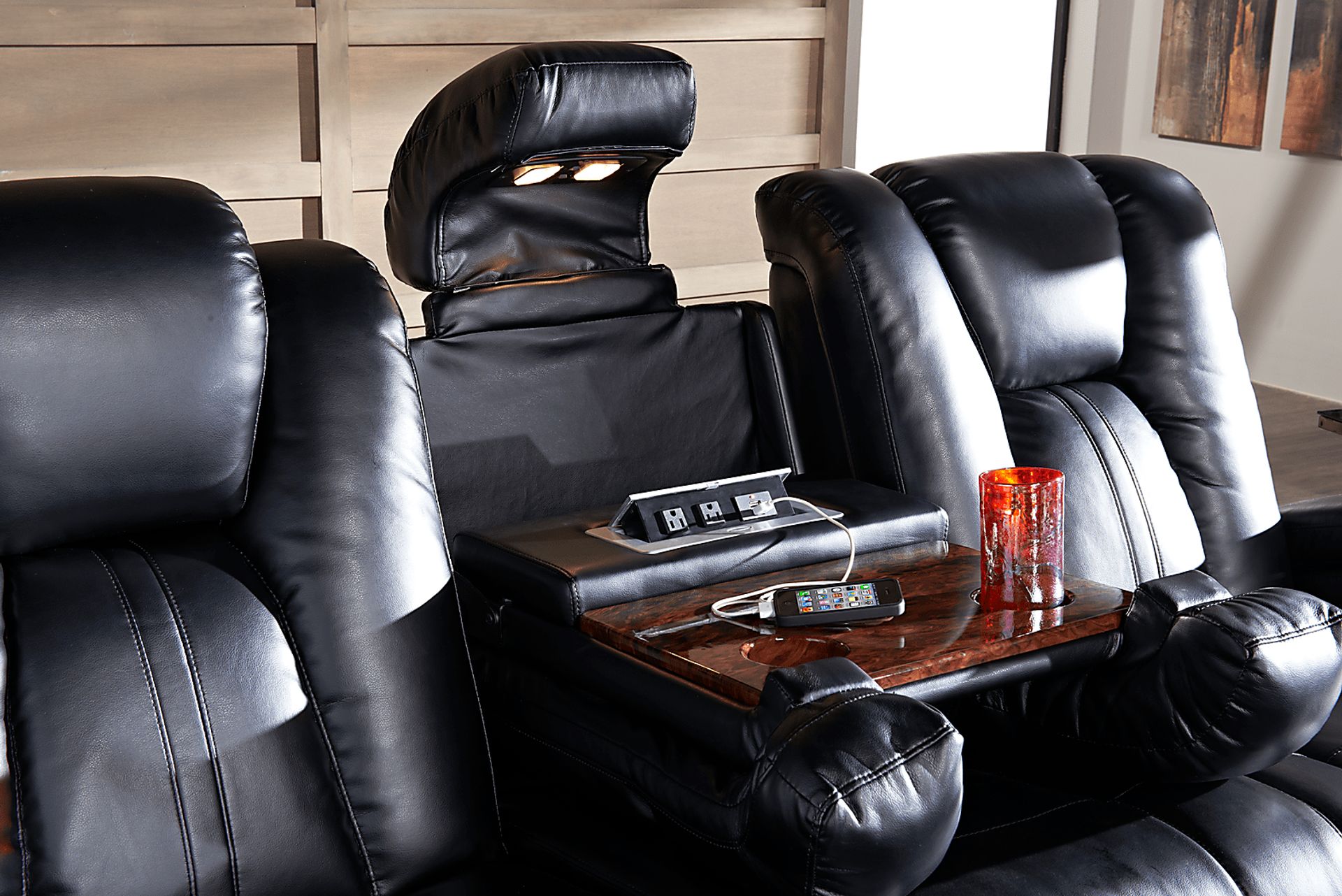 Alexander Valley Black Power Reclining Sofa - Image 7