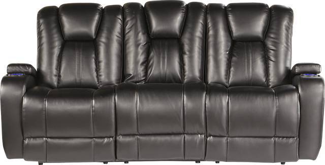 Alexander Valley Black Power Reclining Sofa - Thumbnail - Image 1