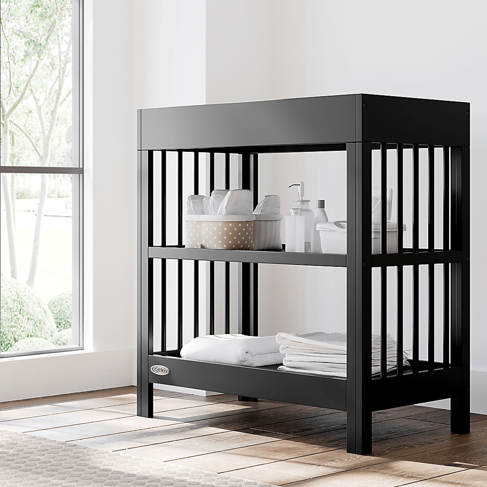 Kids Alexei Black Changing Table - Image 2