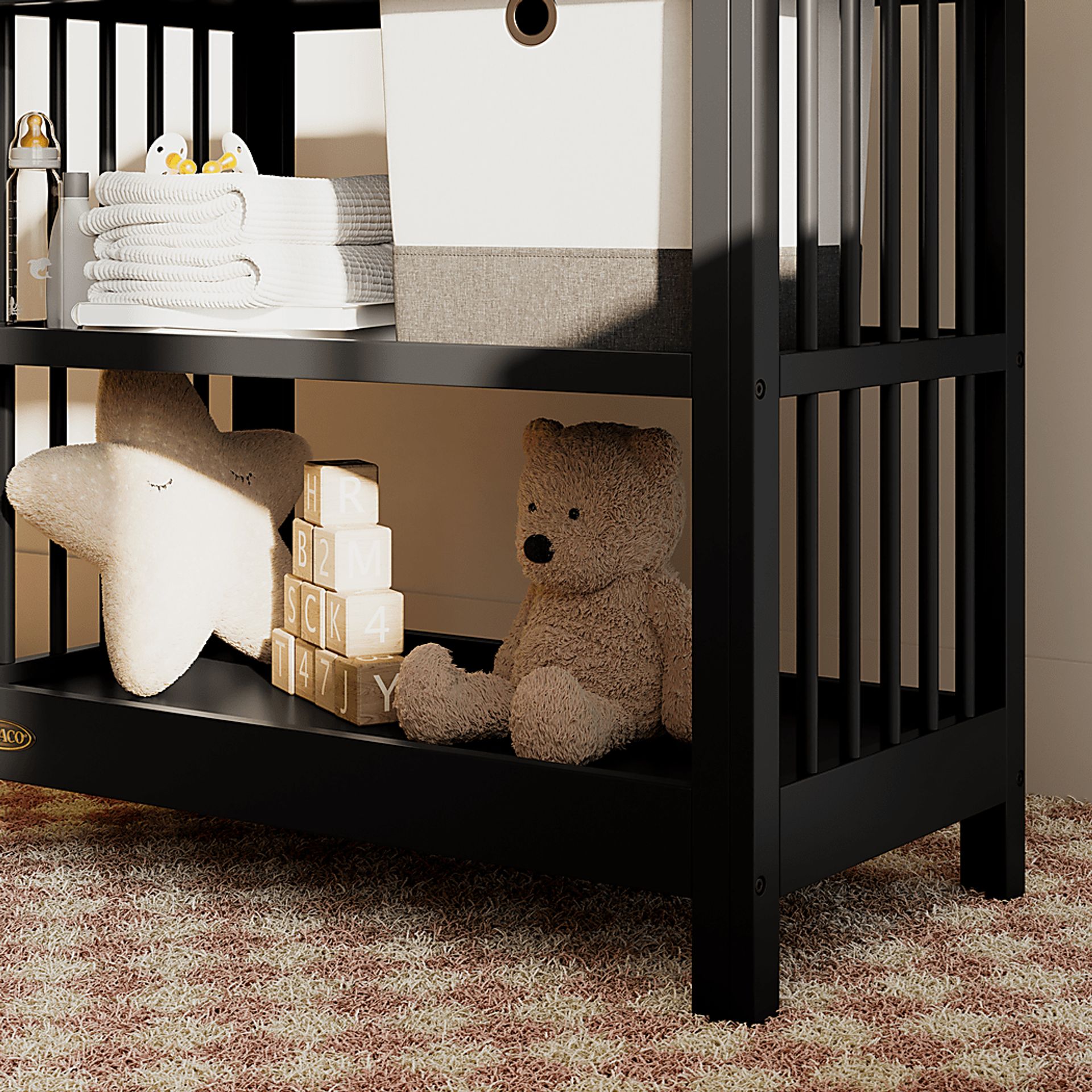 Kids Alexei Black Changing Table - Image 3