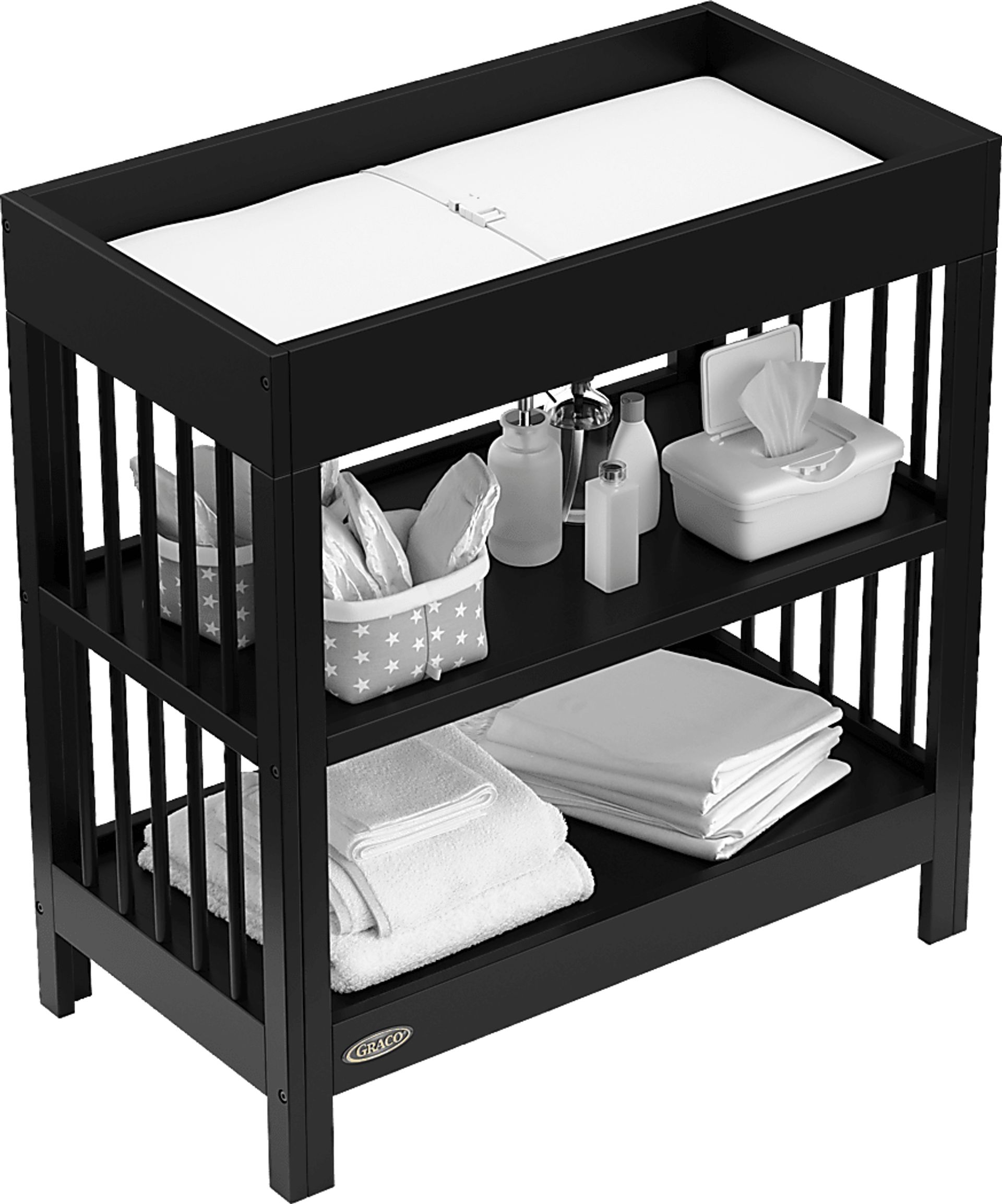 Kids Alexei Black Changing Table - Image 4
