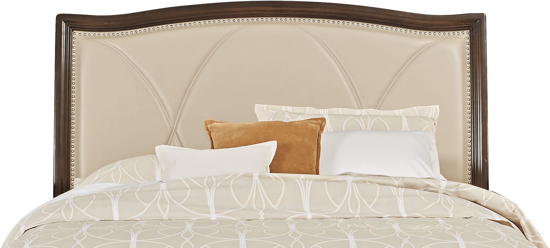 Alexi Cherry 3 Pc King Bed with Cream Inset - Image 2