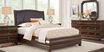 Alexi Cherry 5 Pc Queen Panel Bedroom with Chocolate Inset