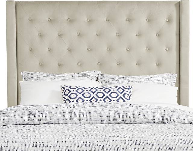 Alexis Gray 3 Pc King Upholstered Bed - Thumbnail - Image 3