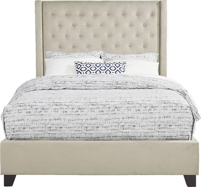 Alexis Gray 3 Pc King Upholstered Bed - Thumbnail - Image 1