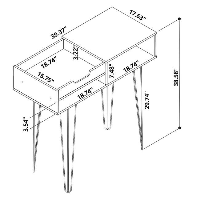 Alexito Brown Sofa Table - Thumbnail - Image 9