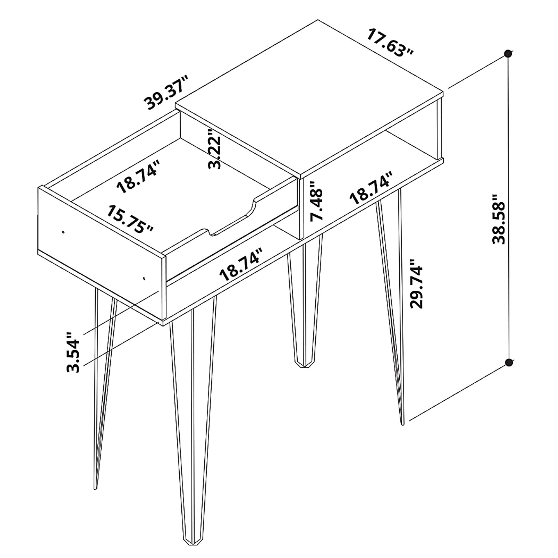 Alexito White Sofa Table - Image 11