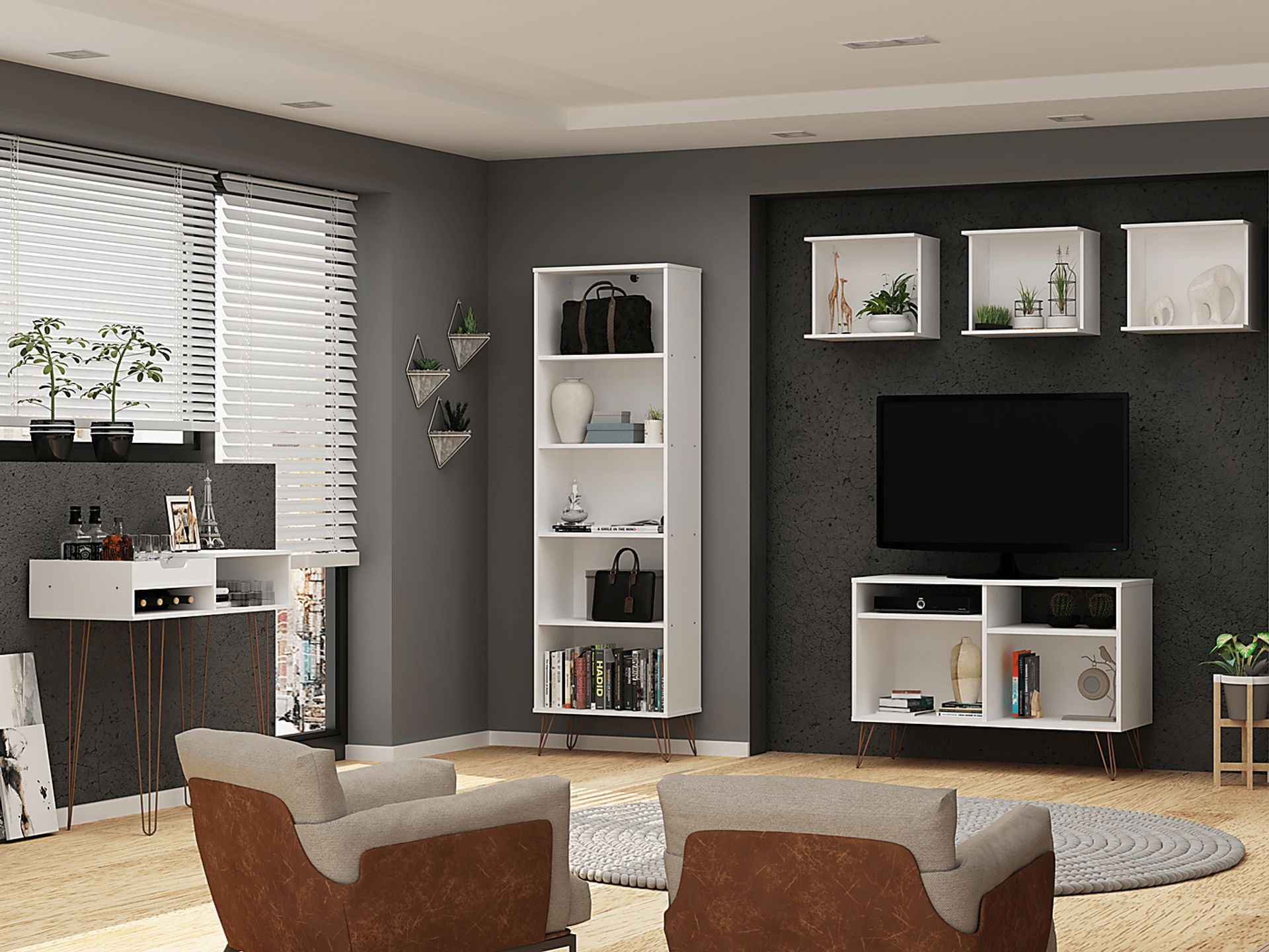 Alexito White Sofa Table - Image 10