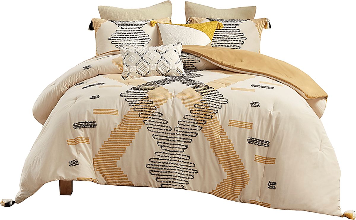 Alextra Yellow 3 Pc Full Comforter Set | Rooms To Go