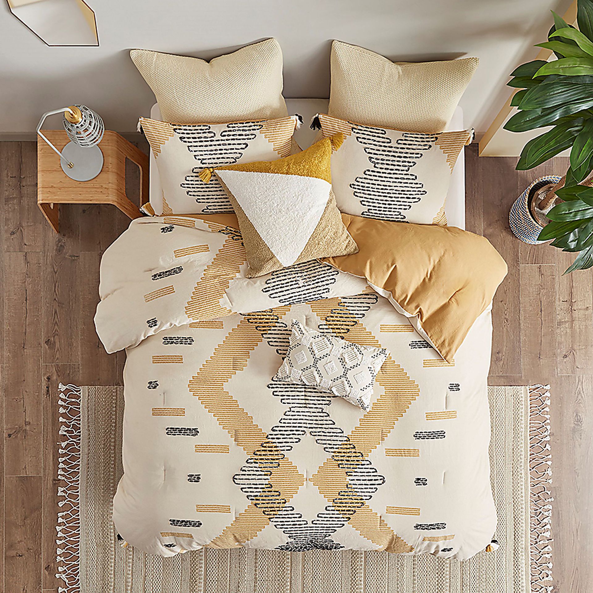 Alextra Yellow 3 pc King/Cal Comforter Set - Image 5