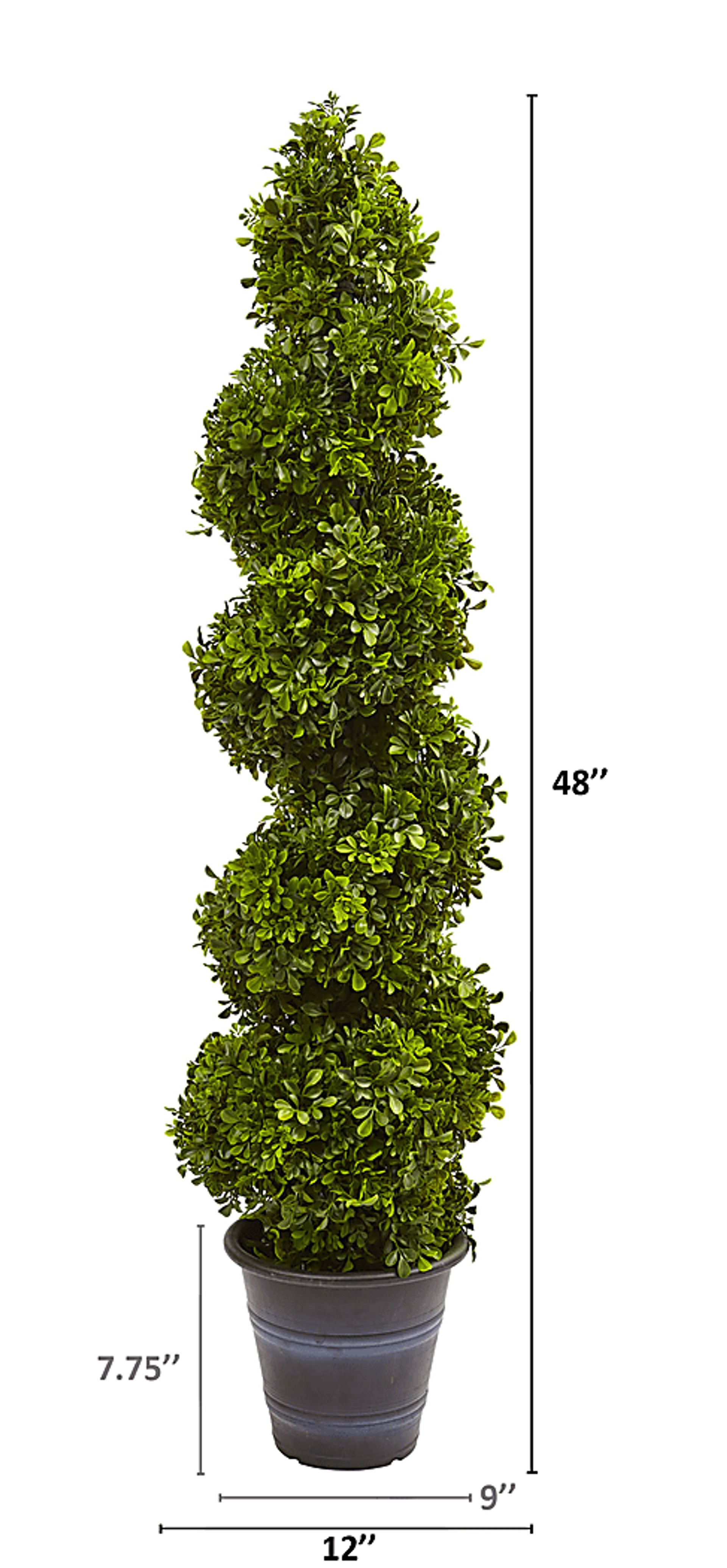 Aleyna Green Boxwood Indoor/Outdoor Silk Tree - Image 4
