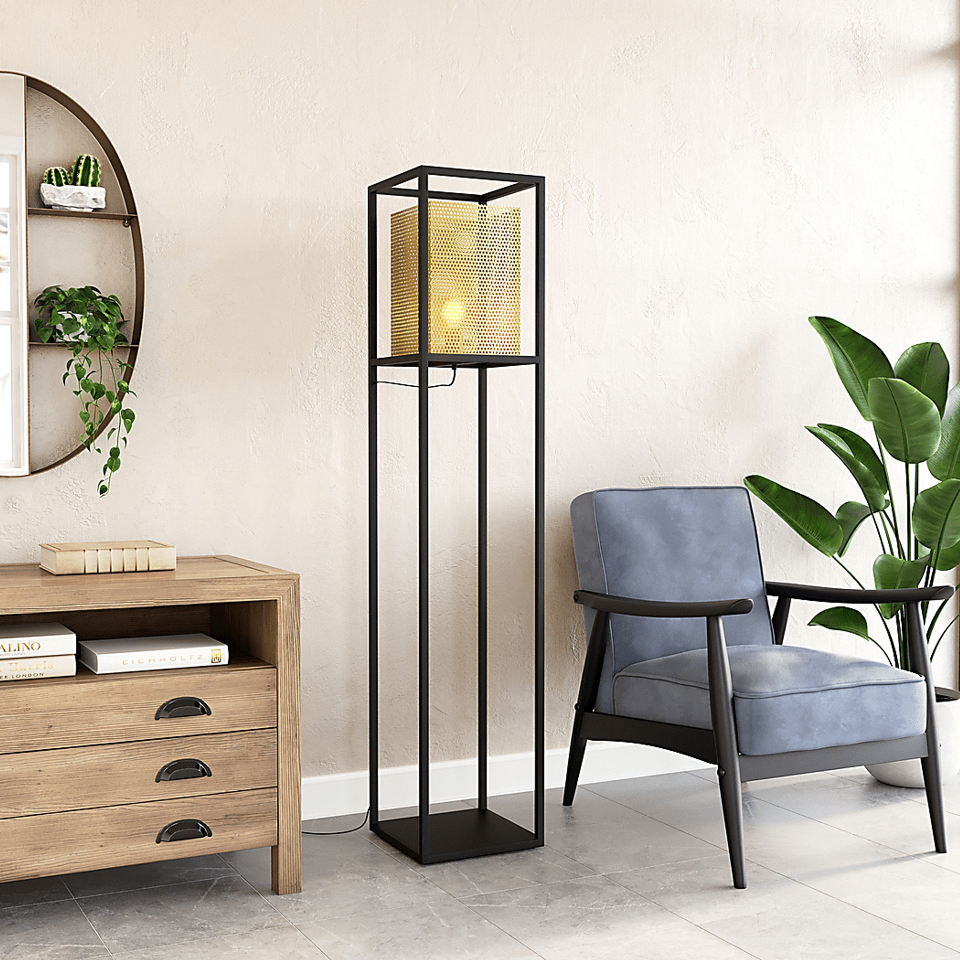 Alfonzo Lane Black Floor Lamp - Image 7