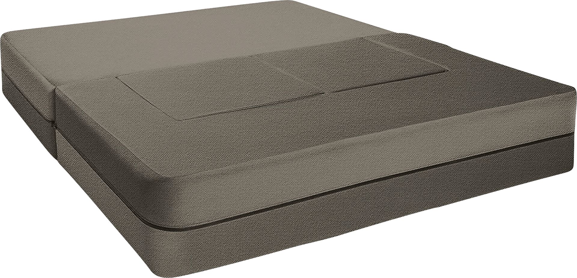 Alfy Light Brown Convertible Loveseat and Ottomans - Image 3