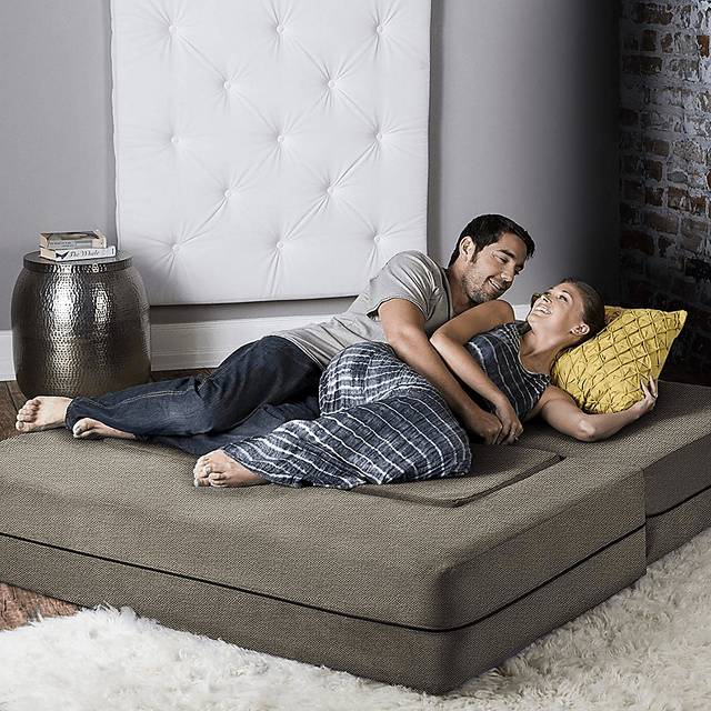 Alfy Light Brown Convertible Loveseat and Ottomans - Thumbnail - Image 7