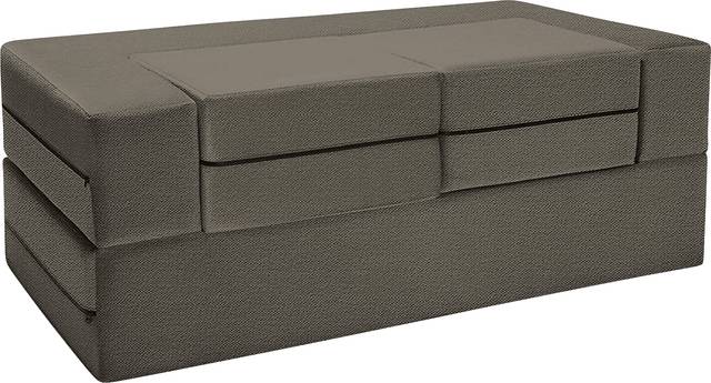 Alfy Light Brown Convertible Loveseat and Ottomans - Thumbnail - Image 1