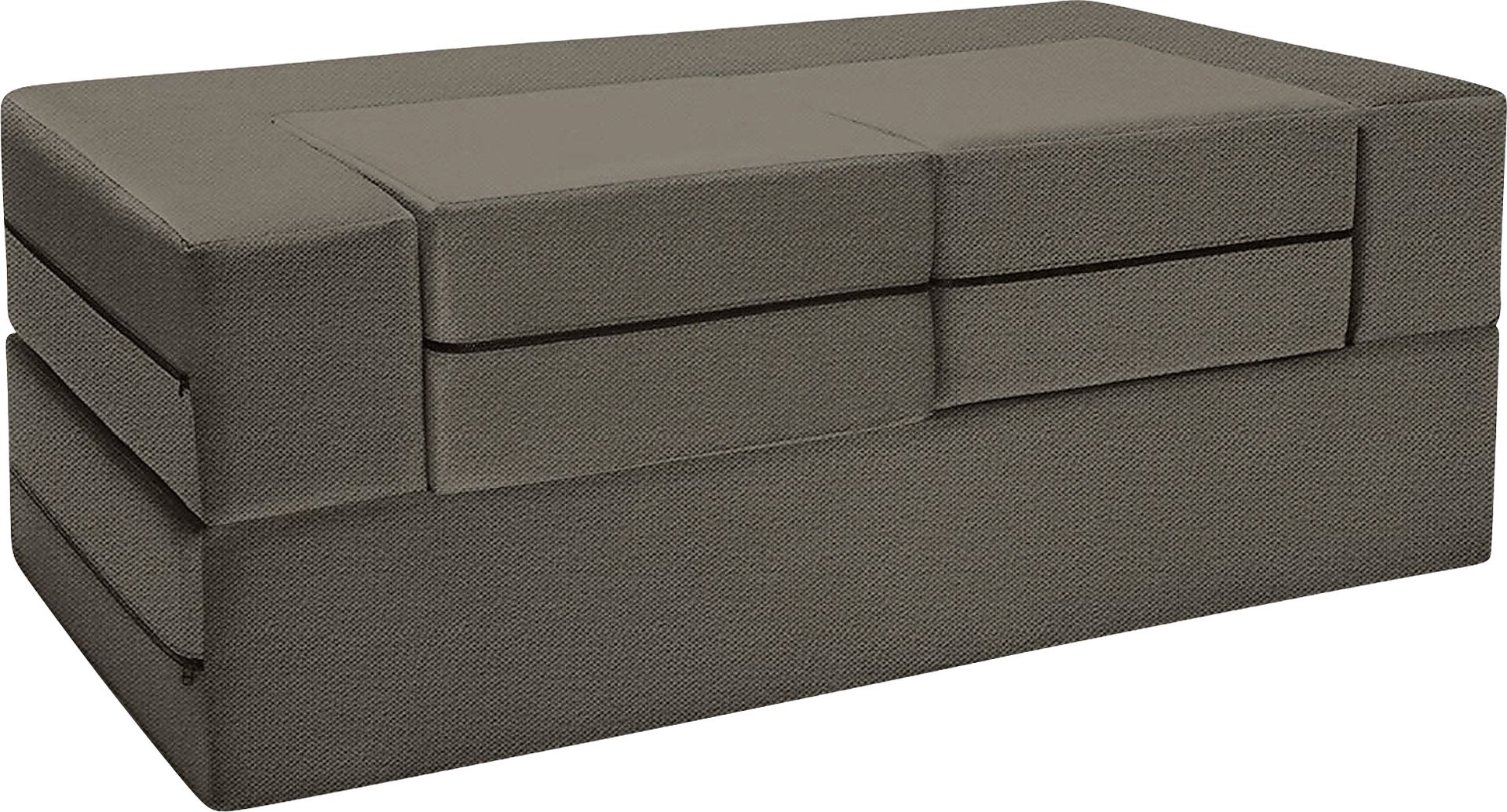 Alfy Light Brown Convertible Loveseat and Ottomans - Image 1