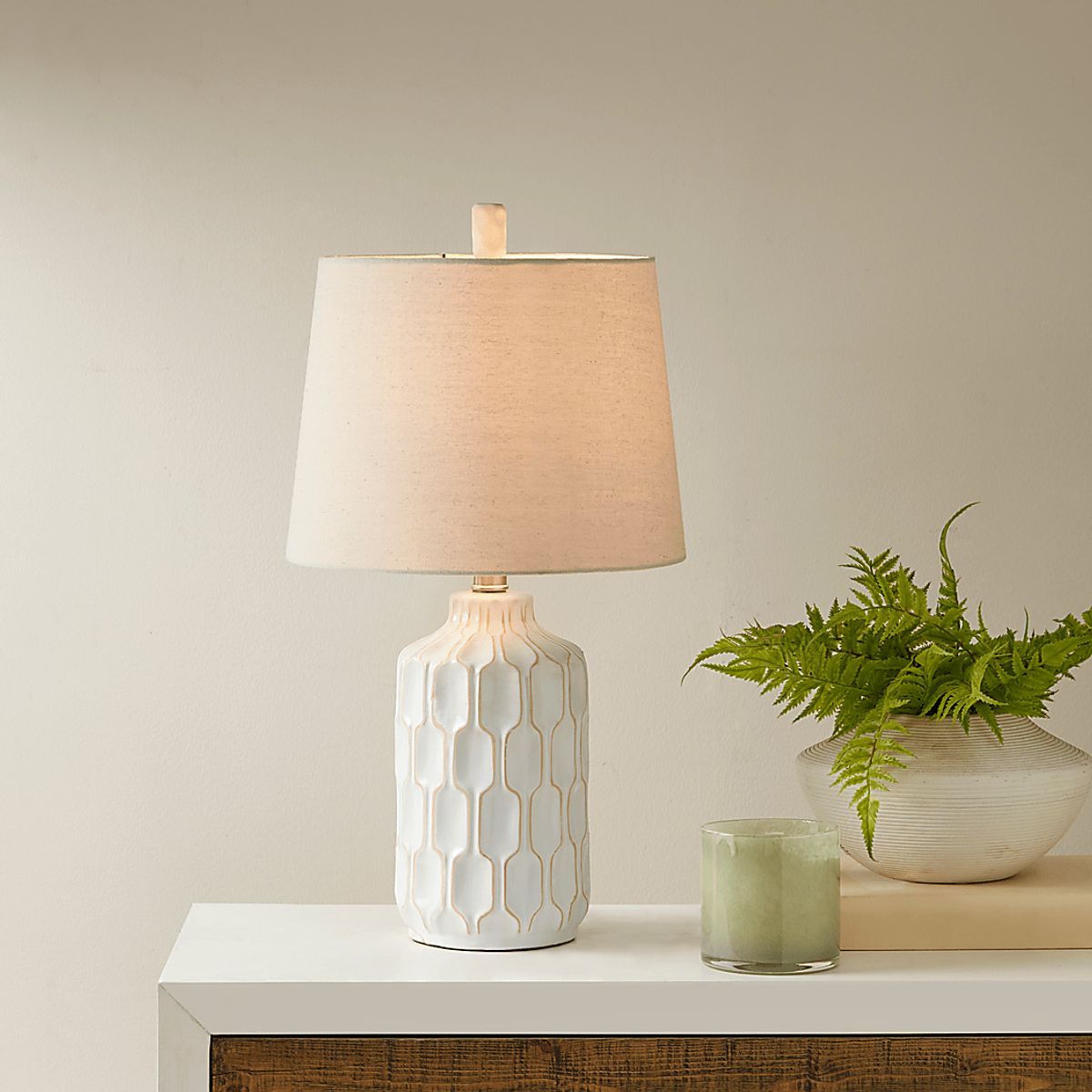 Algeria Shores Ivory Beige Table Lamp 