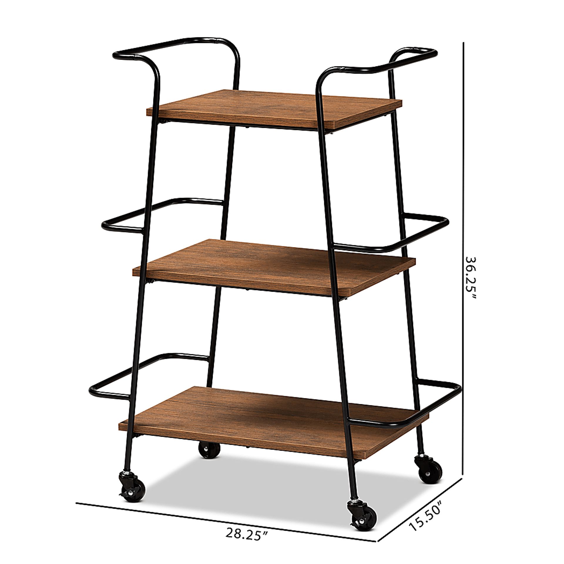 Algona Brown Bar Cart - Image 9