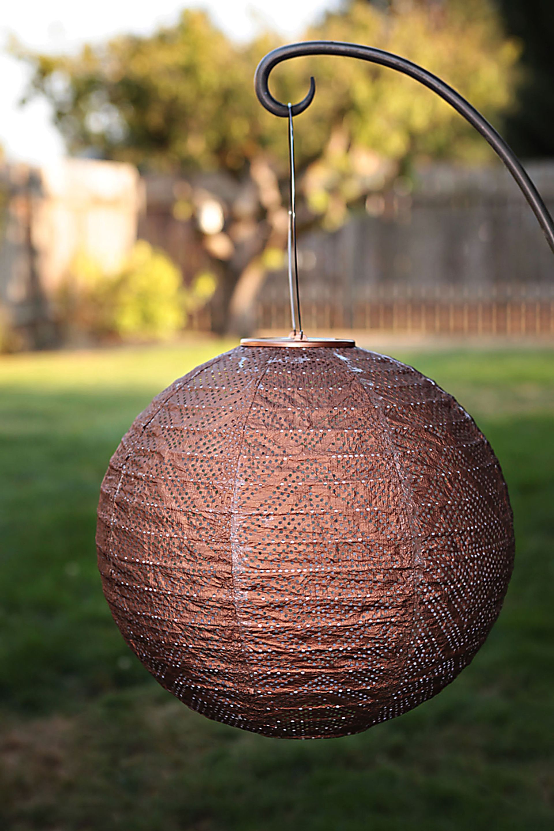 Aliana Copper Outdoor Solar Lantern - Image 2