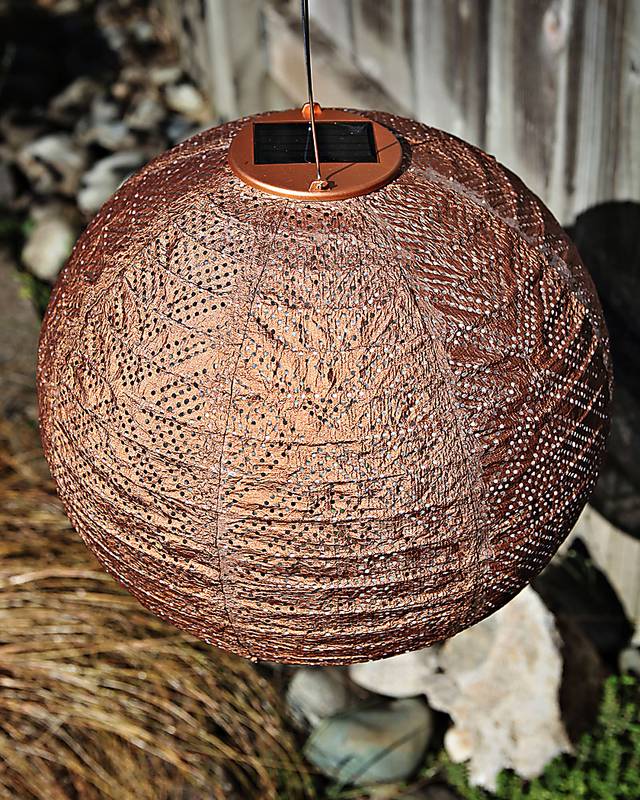 Aliana Copper Outdoor Solar Lantern - Thumbnail - Image 3