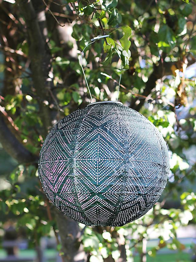 Aliana Ink Outdoor Solar Lantern - Thumbnail - Image 2