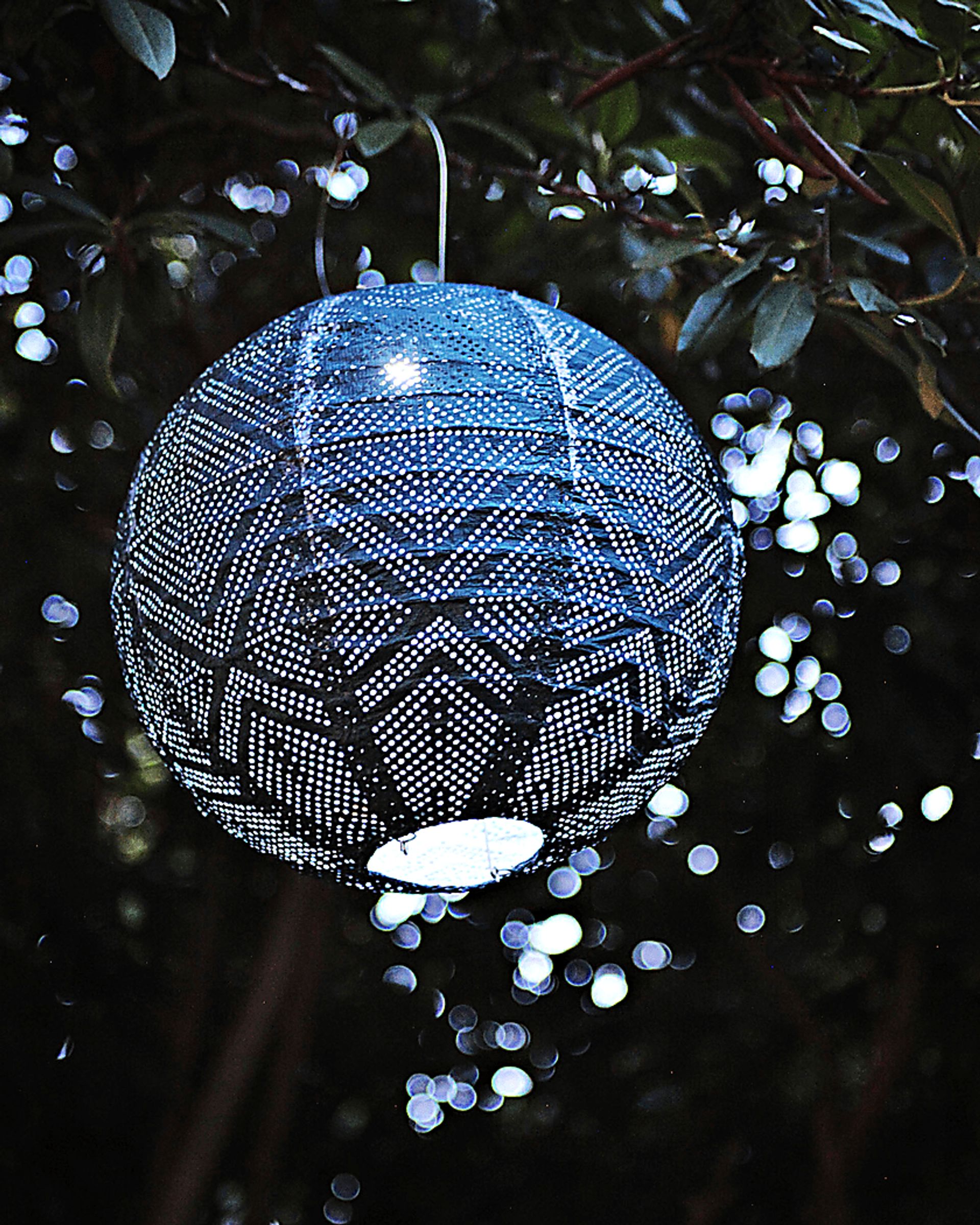 Aliana Ink Outdoor Solar Lantern - Image 4