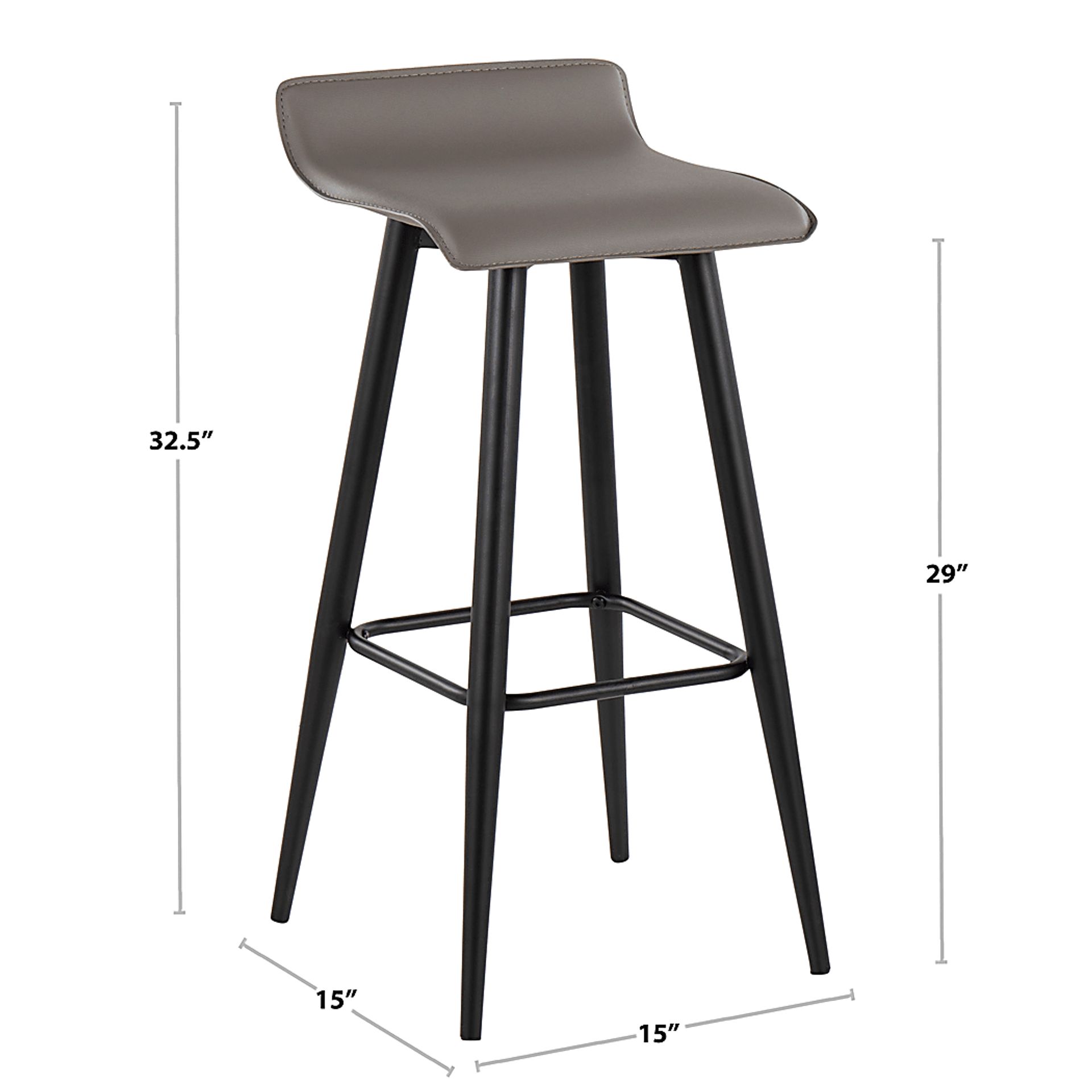 Aliceanna Gray Barstool, Set of 2 - Image 11