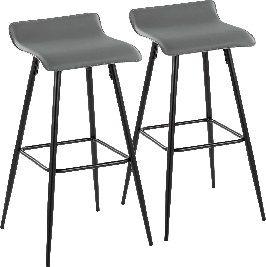 Aliceanna Gray Barstool, Set of 2