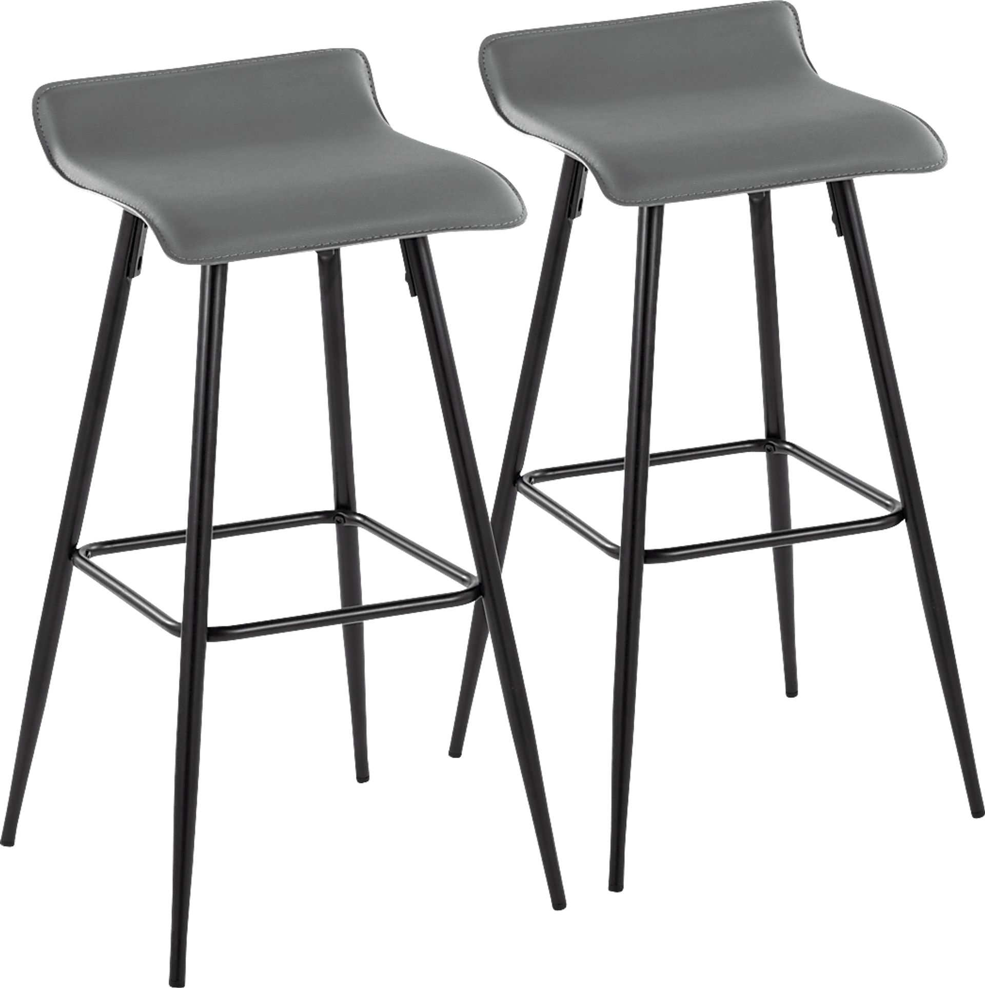 Aliceanna Gray Barstool, Set of 2 - Image 1