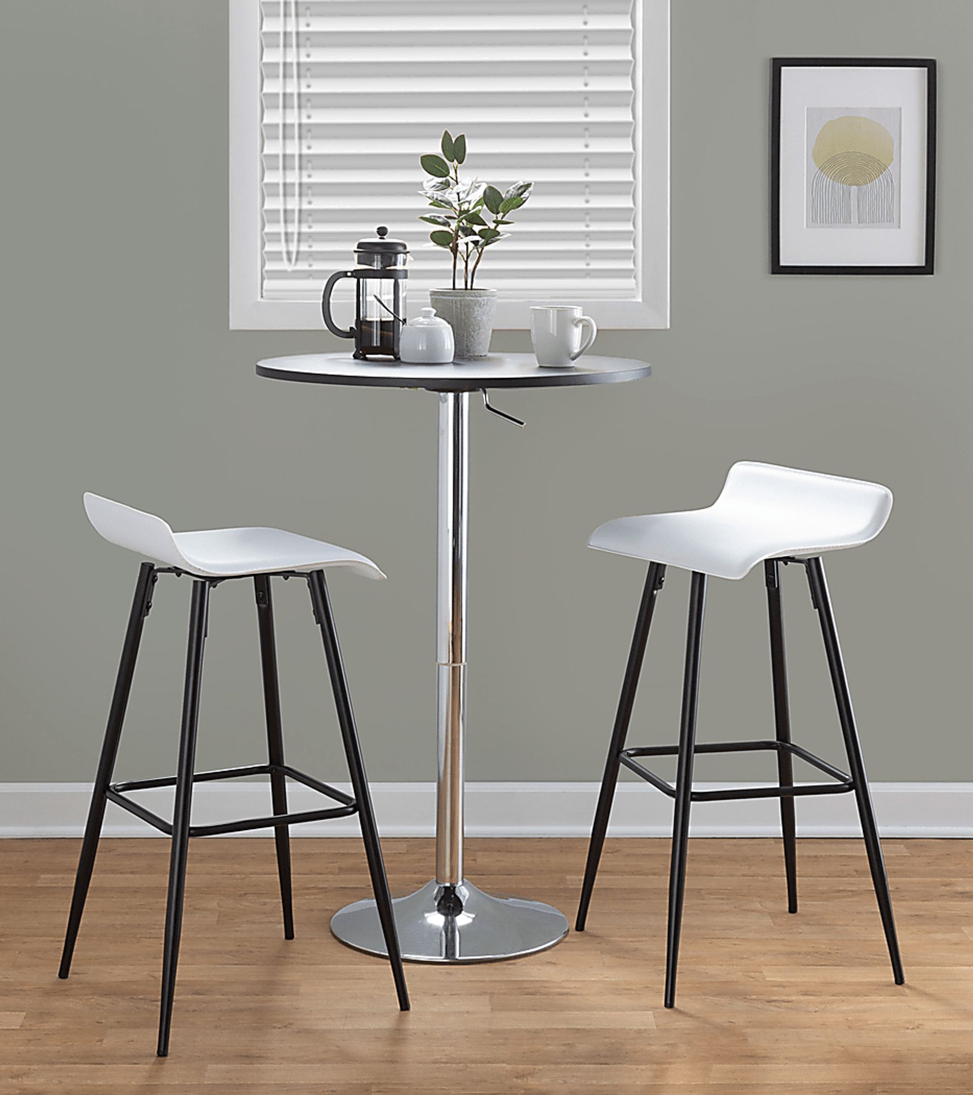 Aliceanna White Barstool, Set of 2 - Image 2