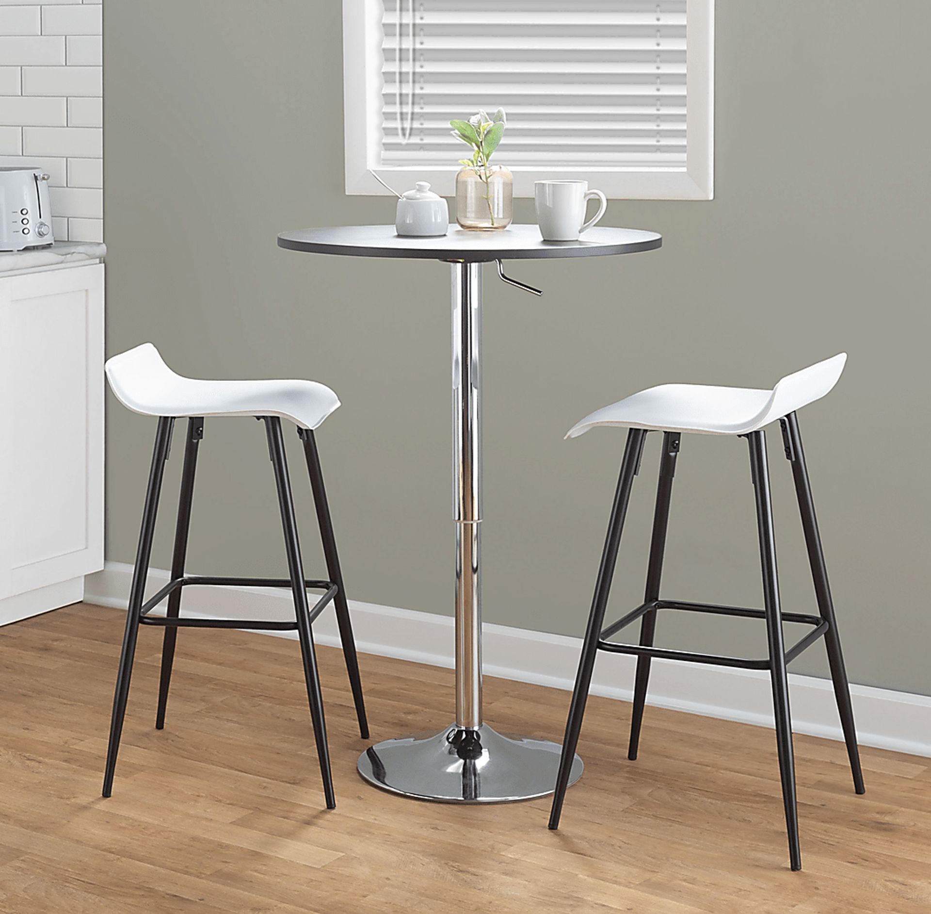 Aliceanna White Barstool, Set of 2 - Image 3