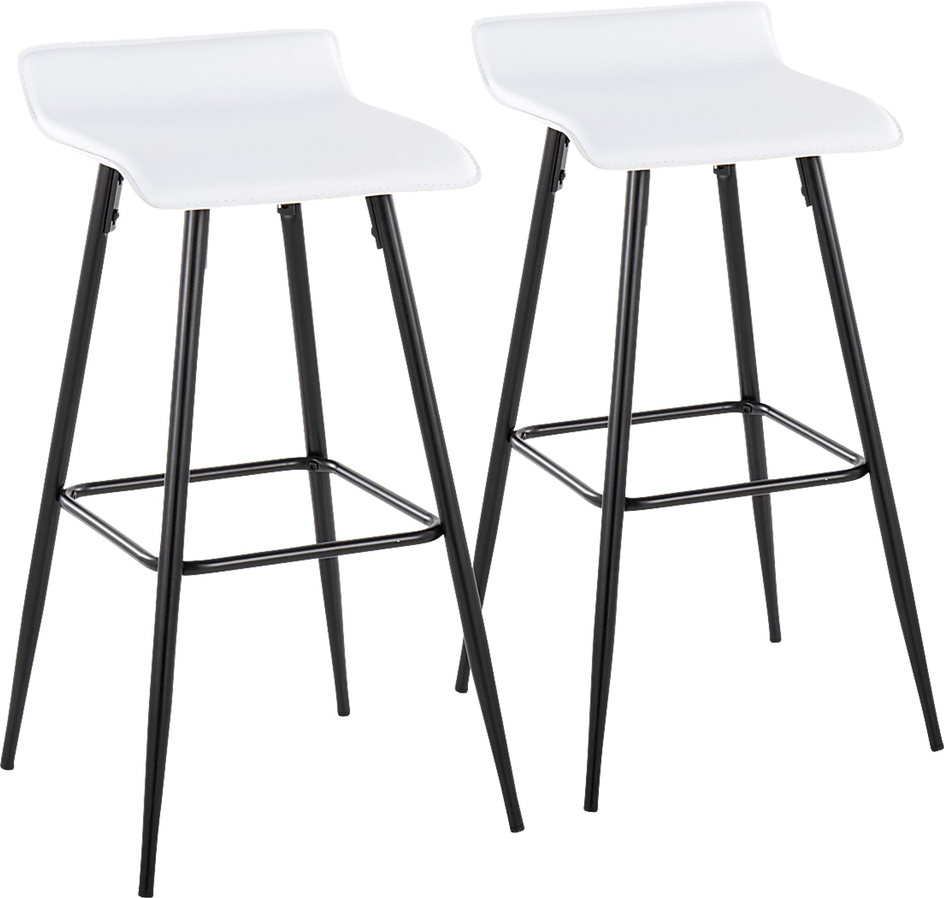 Aliceanna White Barstool, Set of 2 - Image 1