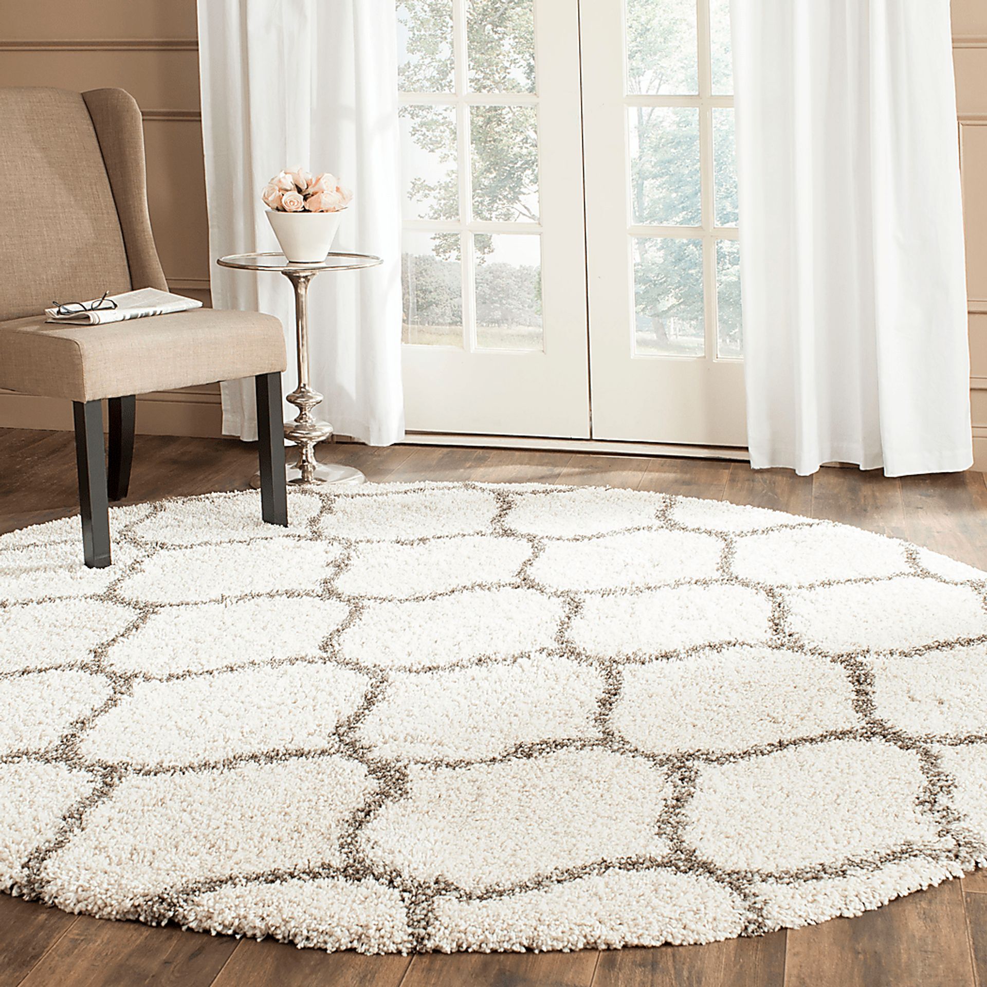 Alicia Ivory 8' Round Rug - Image 2