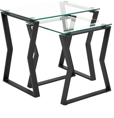 Alijon Black Nesting Table, Set of 2