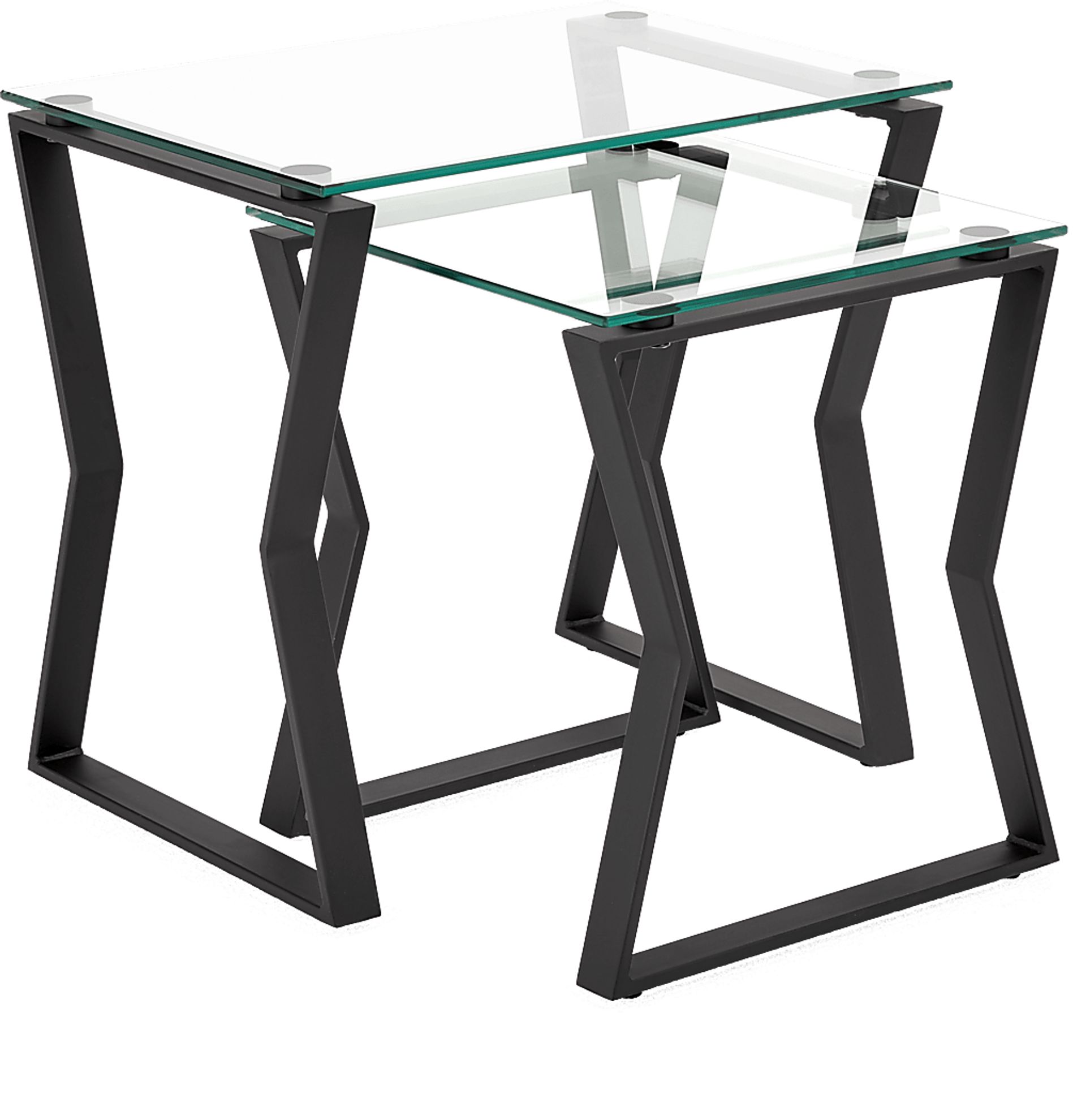 Alijon Black Nesting Table, Set of 2 - Image 1