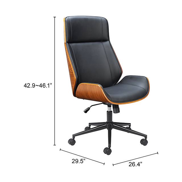 Alik Black Office Chair - Thumbnail - Image 2