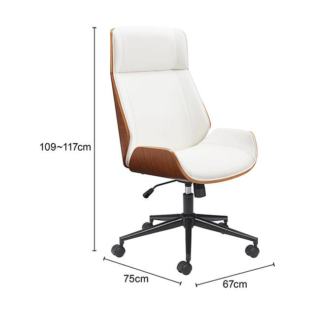 Alik White Office Chair - Thumbnail - Image 3