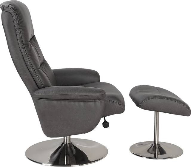 Alileah Gray Recliner and Ottoman - Thumbnail - Image 3