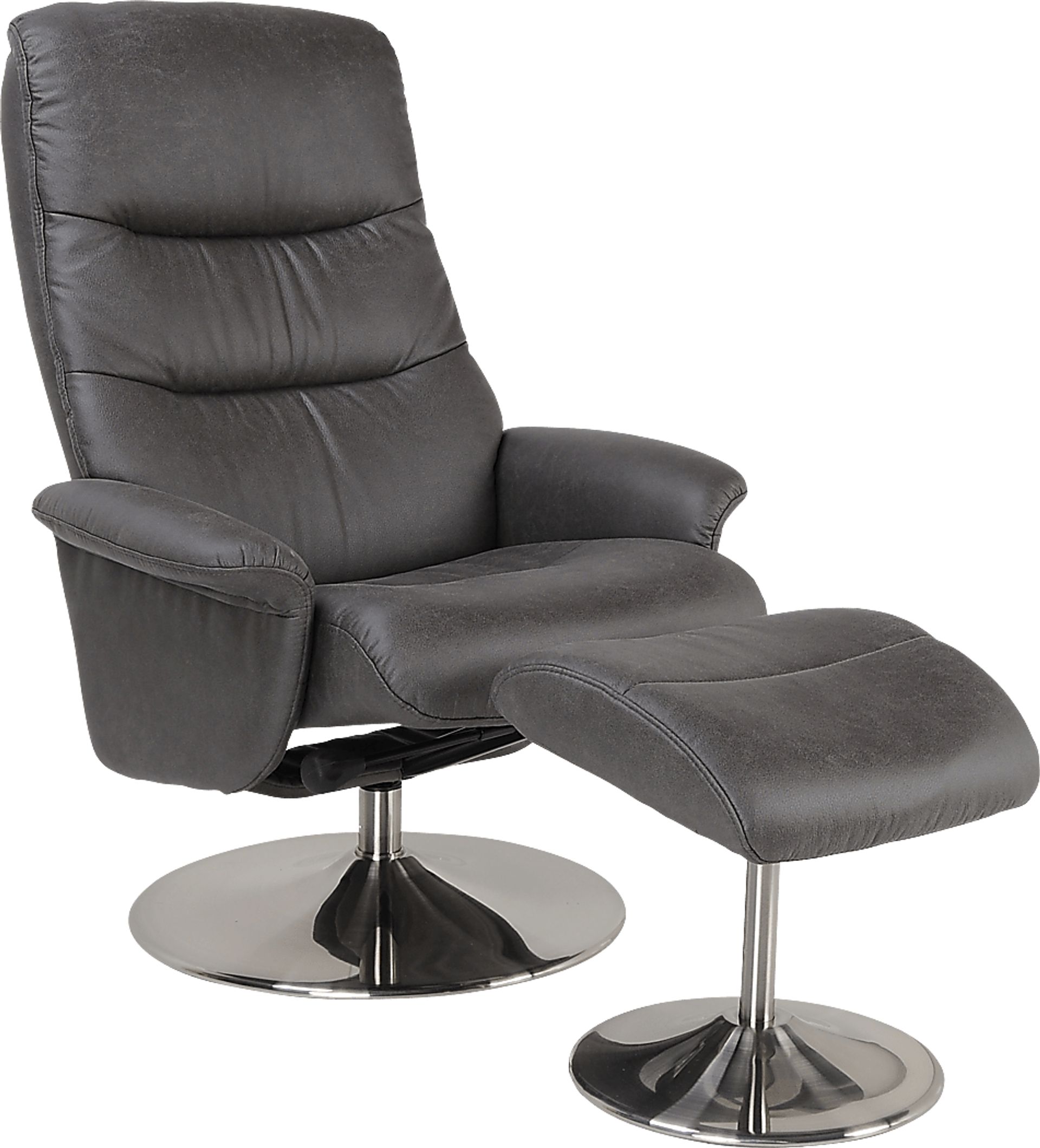 Alileah Gray Recliner and Ottoman - Image 1