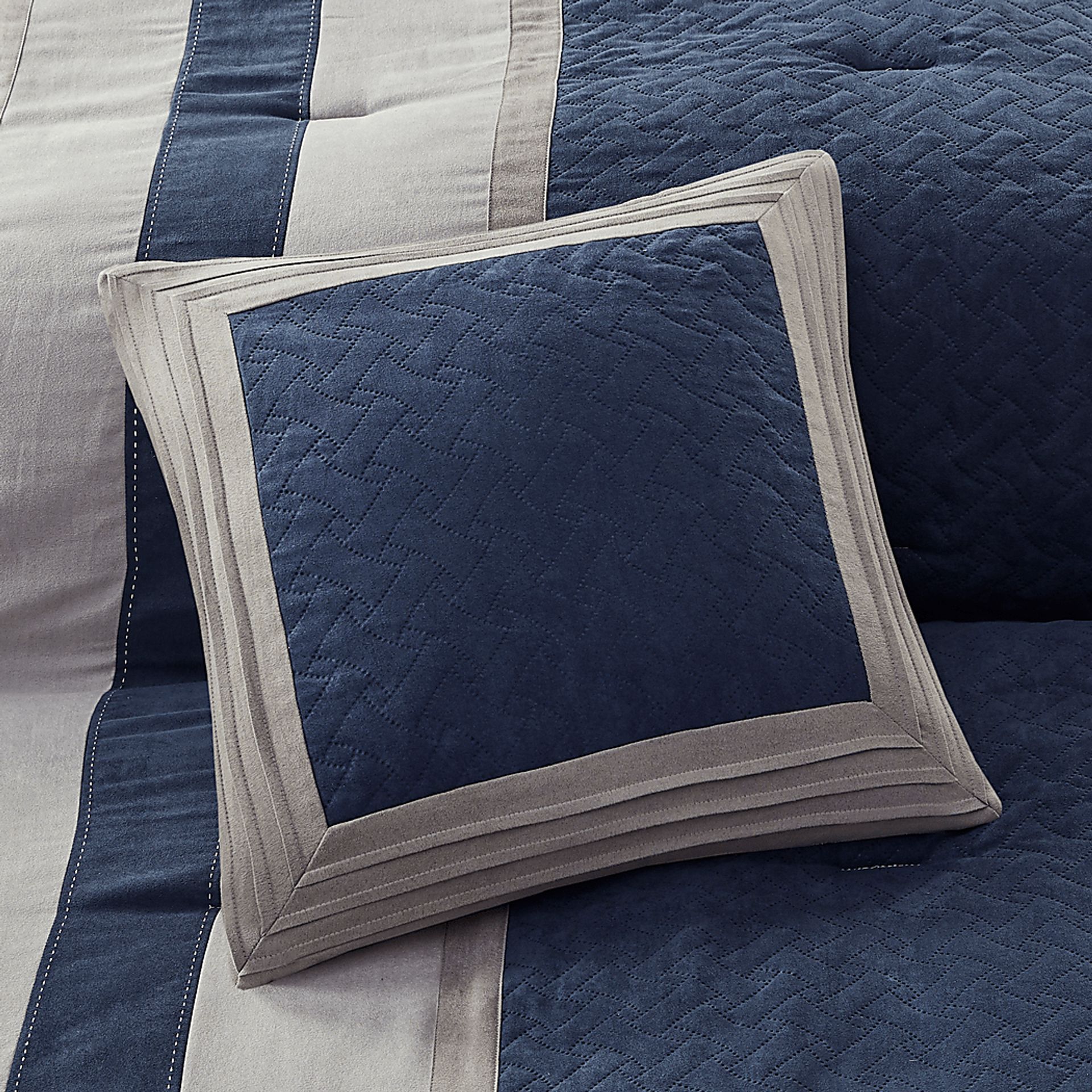 Alima Blue 7 Pc California King Comforter Set - Image 11