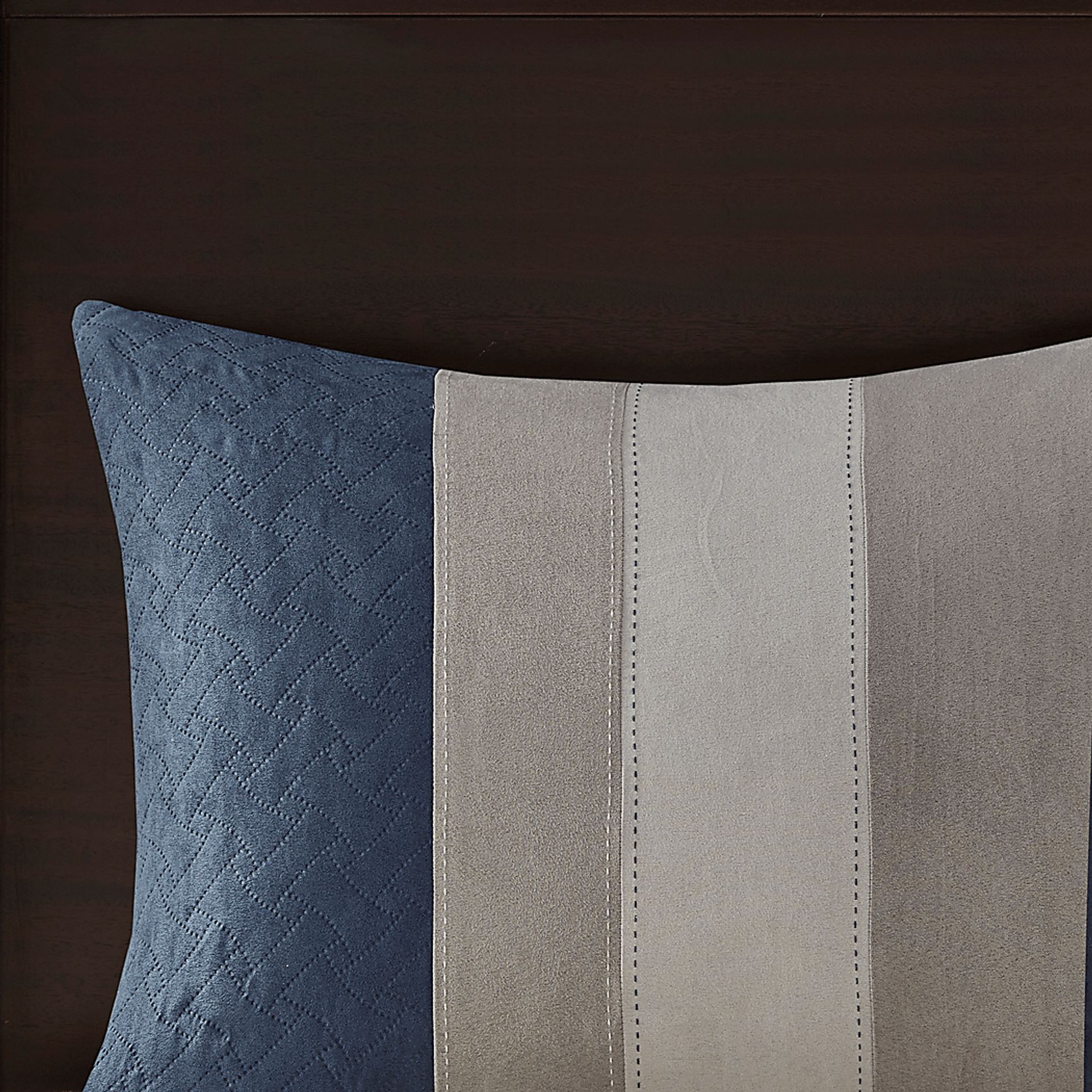 Alima Blue 7 Pc California King Comforter Set - Image 6